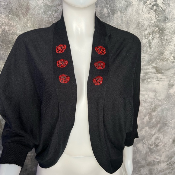 Too Fast Brand spiderweb Rose batwing - Picture 3 of 8